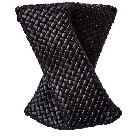 Bottega Veneta The Crisscross Intrecciato Leather Pouch, Black - Picture 2 of 3